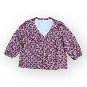 Marine Layer‎ Printed Colette Double cloth Top Size L
